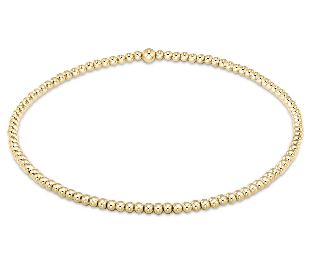 EGIRL CLASSIC GOLD 2MM BEAD BRACELET