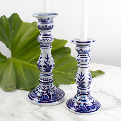 BLUE CHINOISERIE SMALL CANDLESTICK