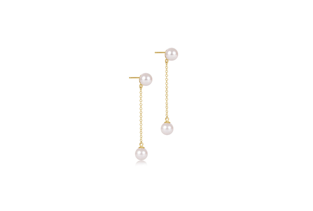 SIMPLICITY CHAIN GOLD DROP - PEARL 6MM