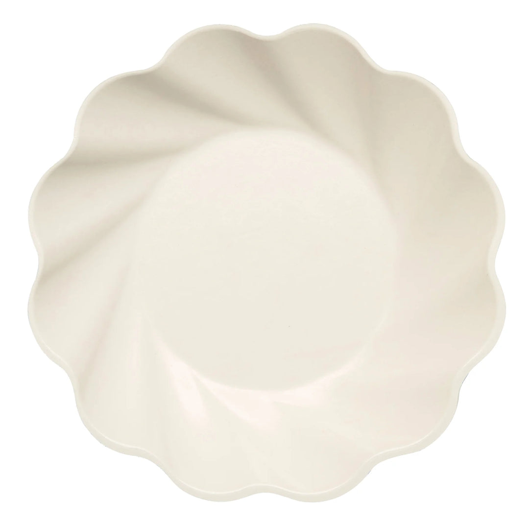 CREAM SCALLOPED DINNER PLATE