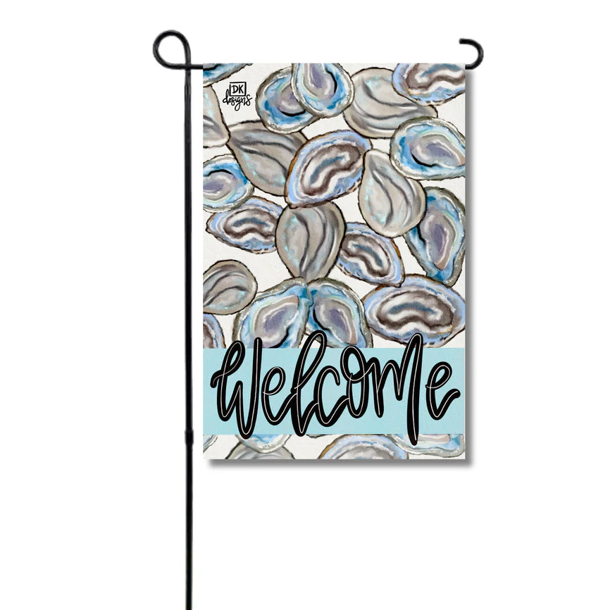 OYSTER WELCOME GARDEN FLAG