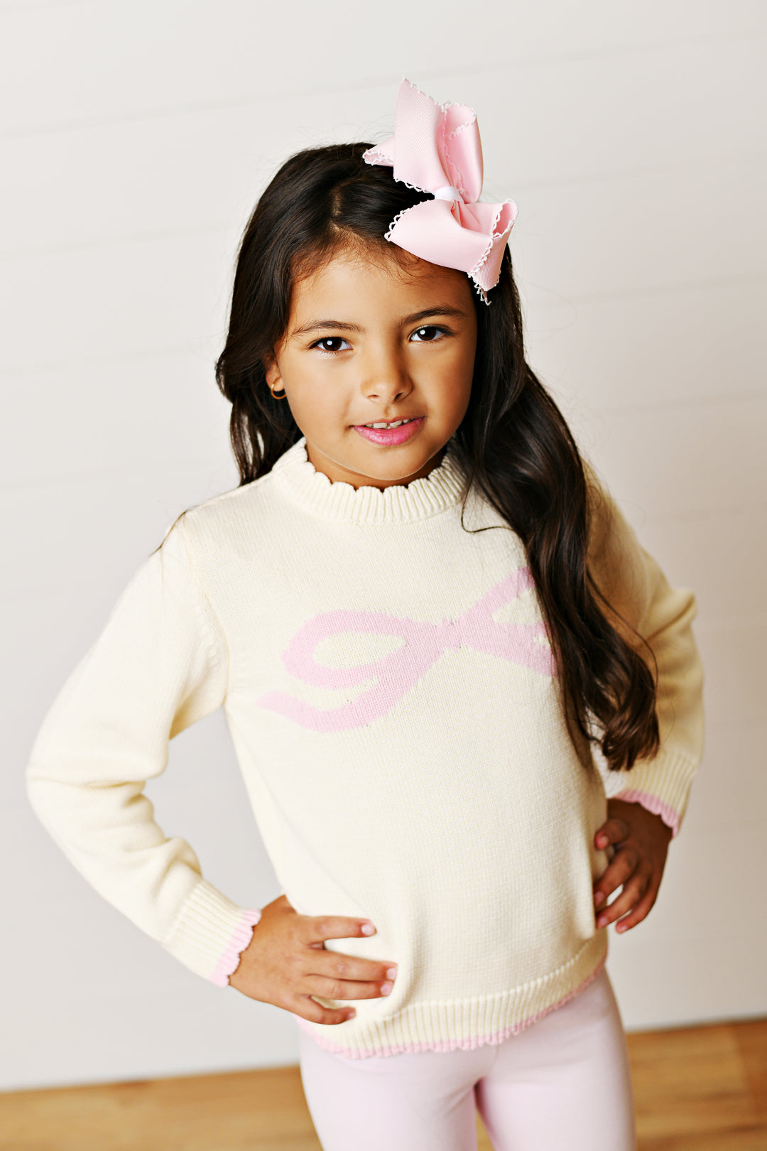PINK BOW SWEATER