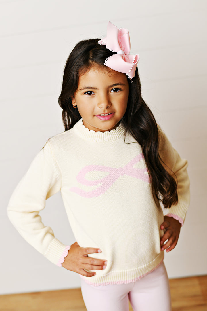 PINK BOW SWEATER