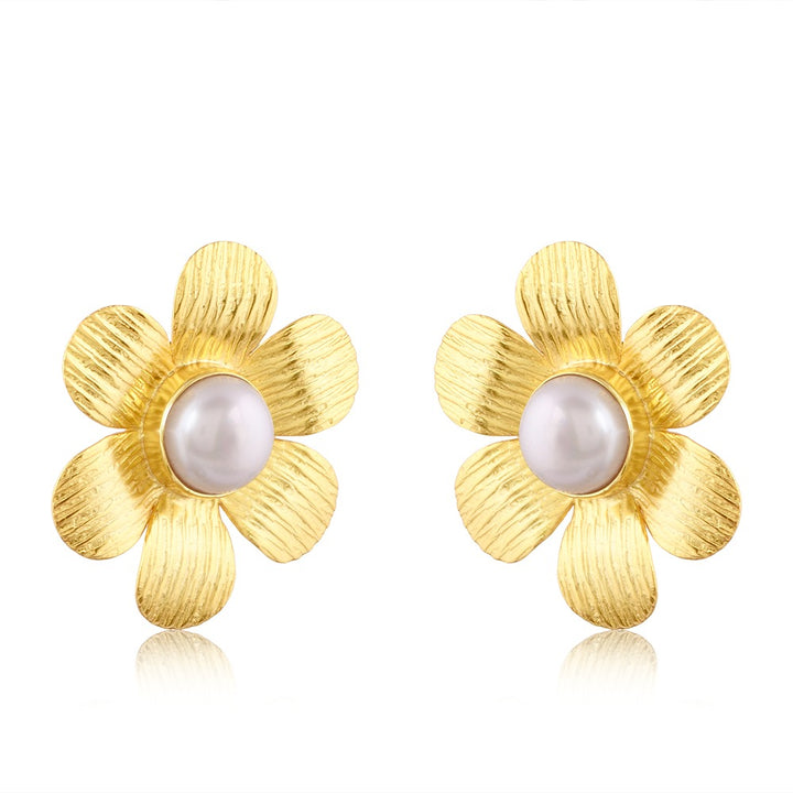 FLOWER STUDS PEARL