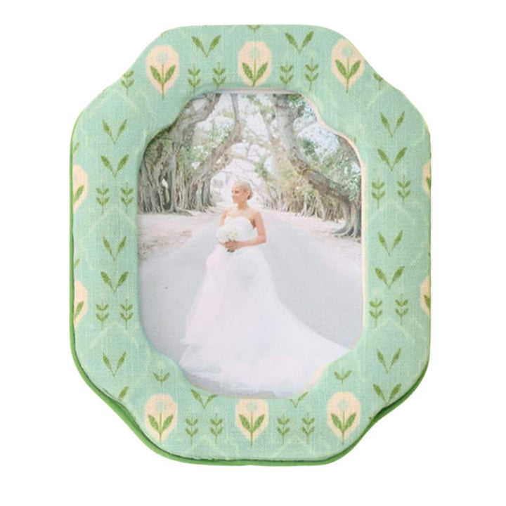 Blooms In Blue Fabric Frame