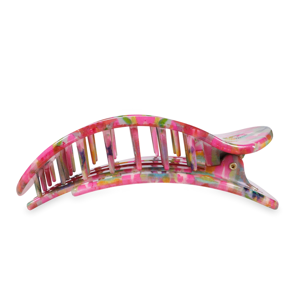 TELETIES X LAURA PARK | FUCHSIA DREAMS FLAT ROUND HAIR CLIP