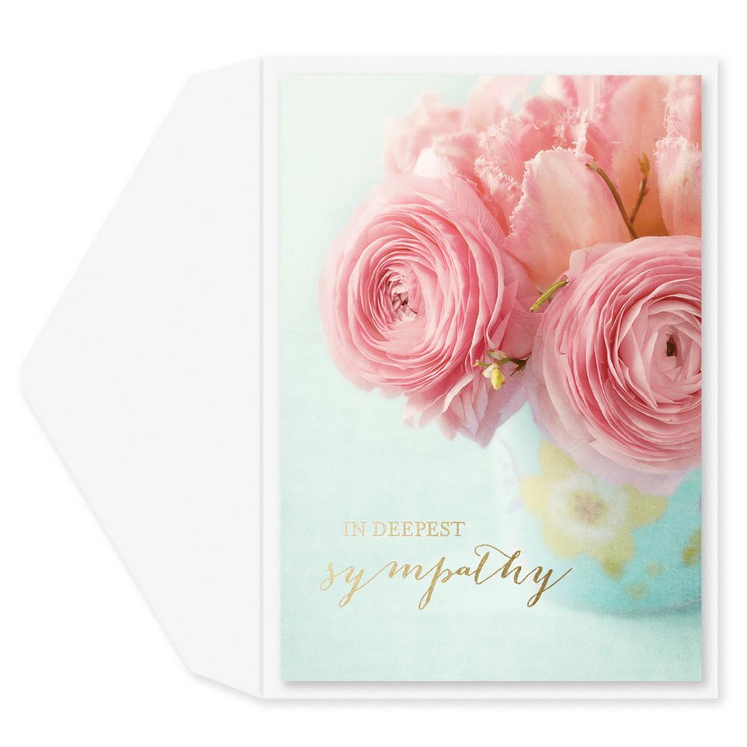 PEACE BE WITH YOU FLORAL ARRANGEMENT SYMPATHY CARD