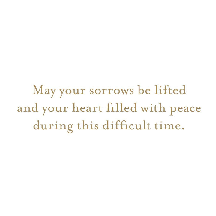 PEACE BE WITH YOU FLORAL ARRANGEMENT SYMPATHY CARD
