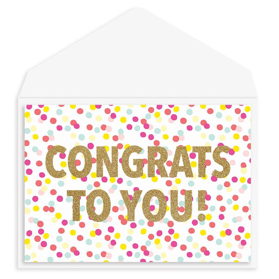 NEON DOTS CONGRATULATIONS CARD