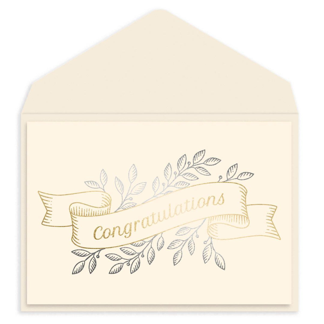 SIMPLE BANNER FOIL CONGRATULATIONS CARD