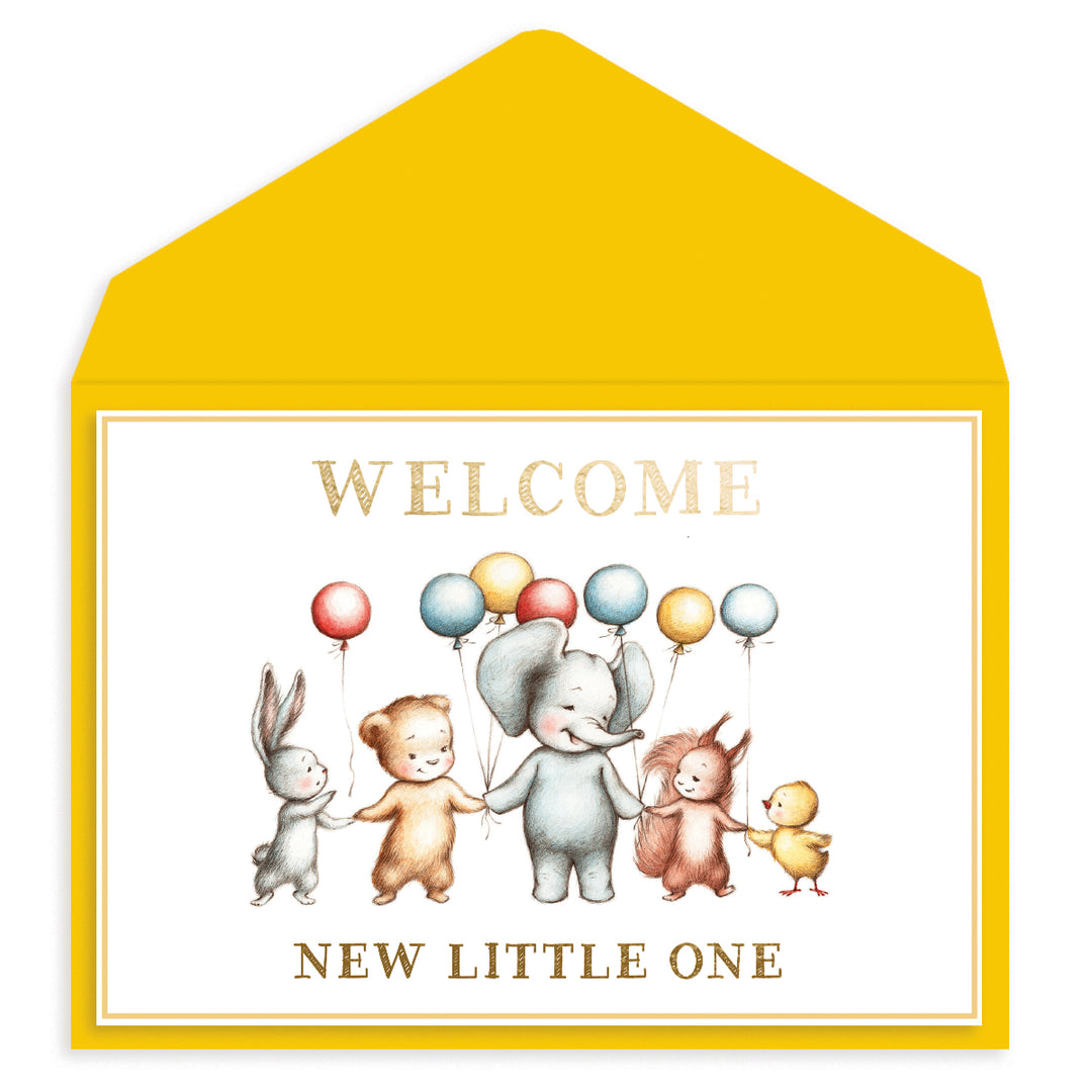 ANIMAL FRIENDS BABY SHOWER CARD