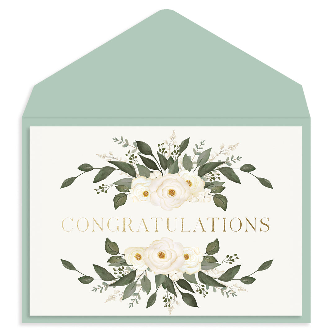 LAURELS CONGRATULATIONS WEDDING CARD