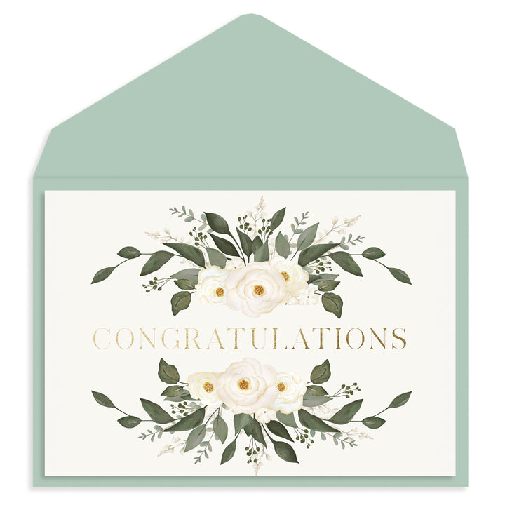LAURELS CONGRATULATIONS WEDDING CARD