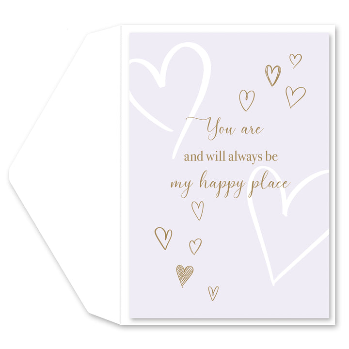 HAPPY PLACE HEARTS ANNIVERSARY CARD
