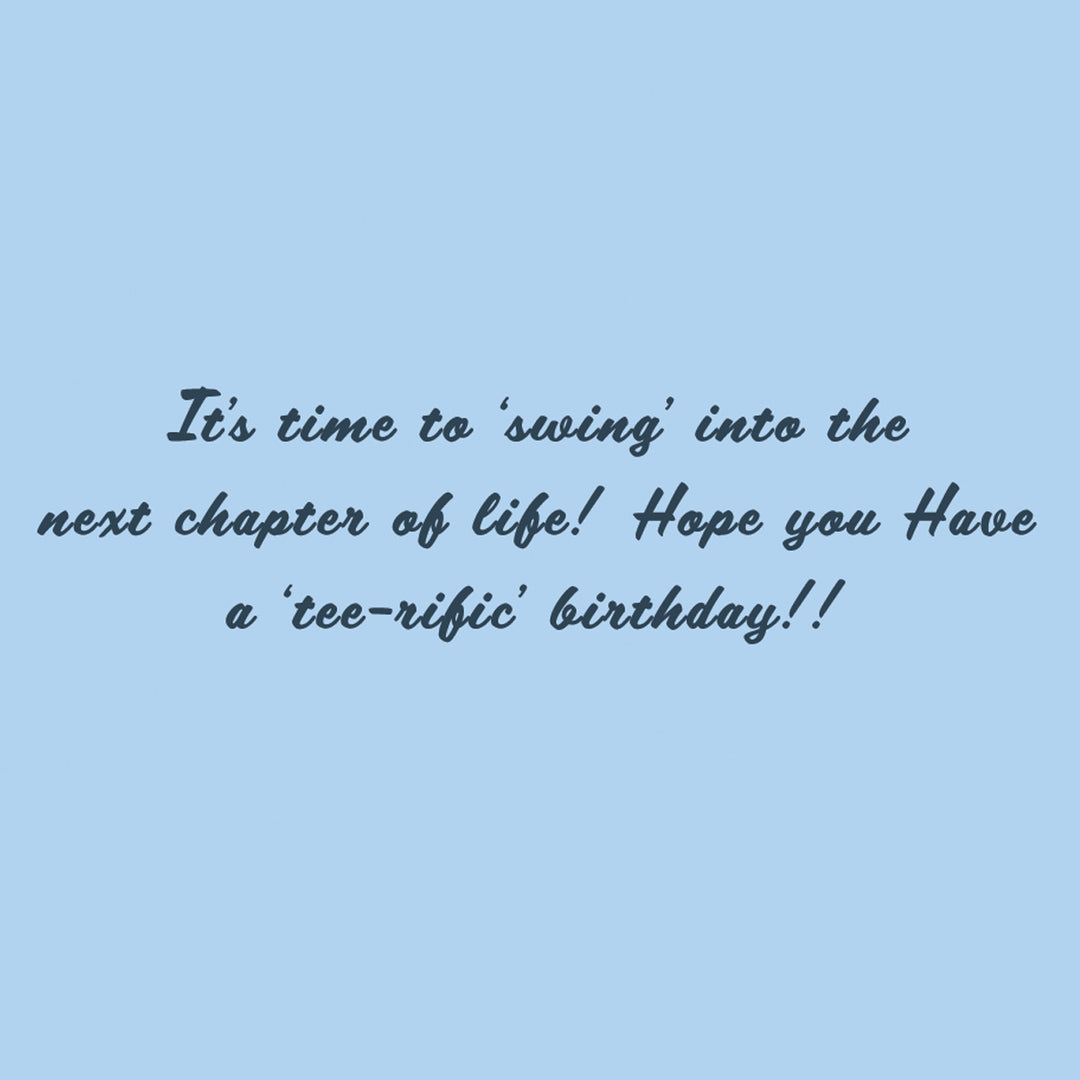 GOLF BIRTHDAY GREETING CARD