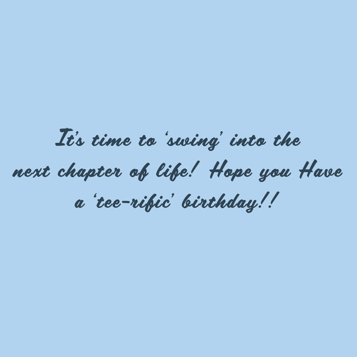 GOLF BIRTHDAY GREETING CARD