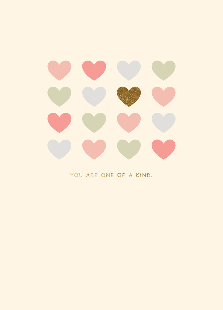 HEARTS ONE OF A KIND FRIENDSHIP CARD