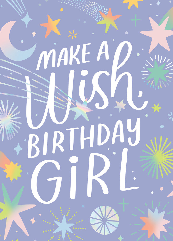 WISH BIRTHDAY GIRL GREETING CARD