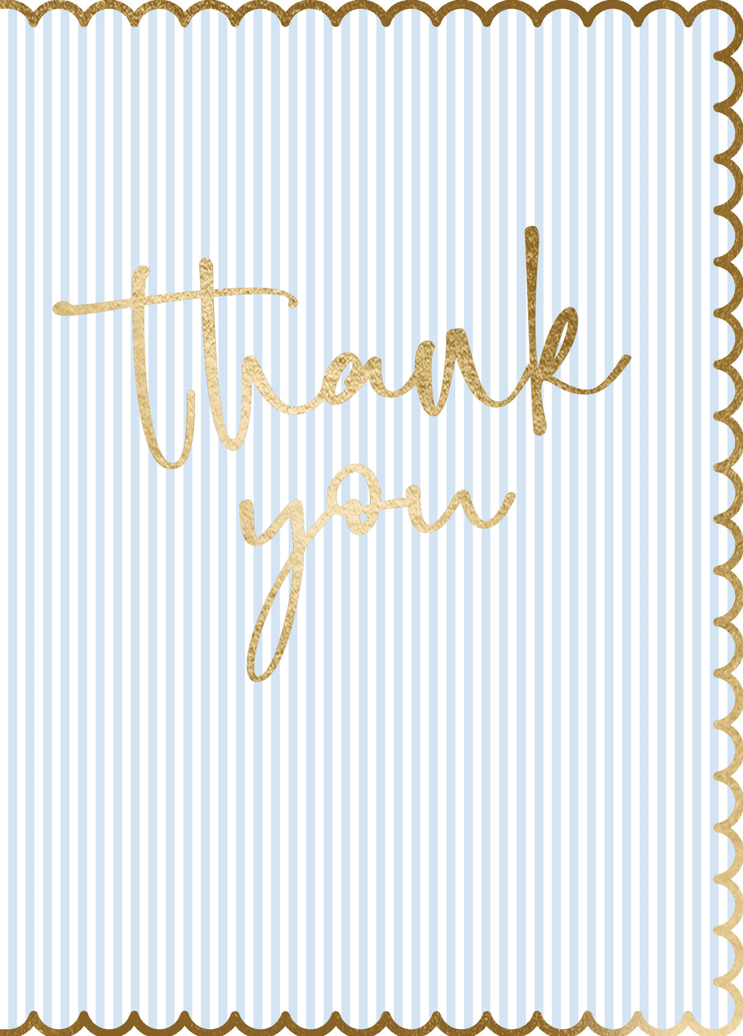 SIMPLE STRIPED THANK YOU BLANK CARD