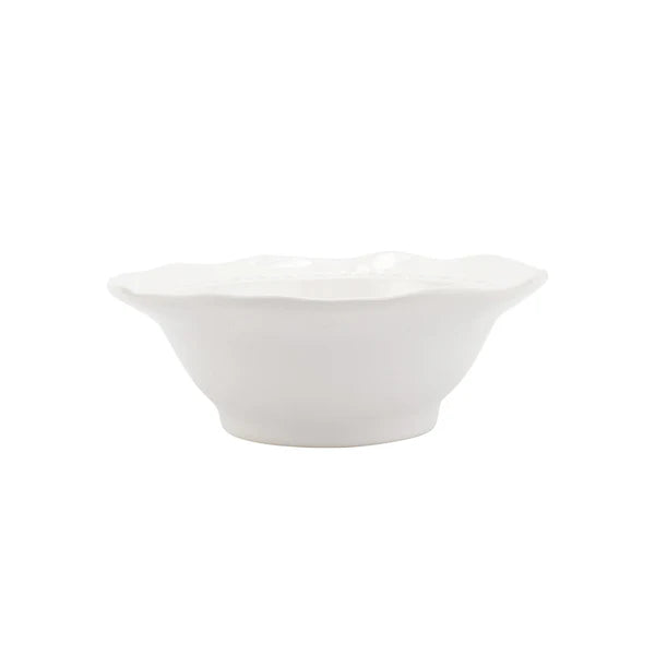 White ceramic bowl on a white background