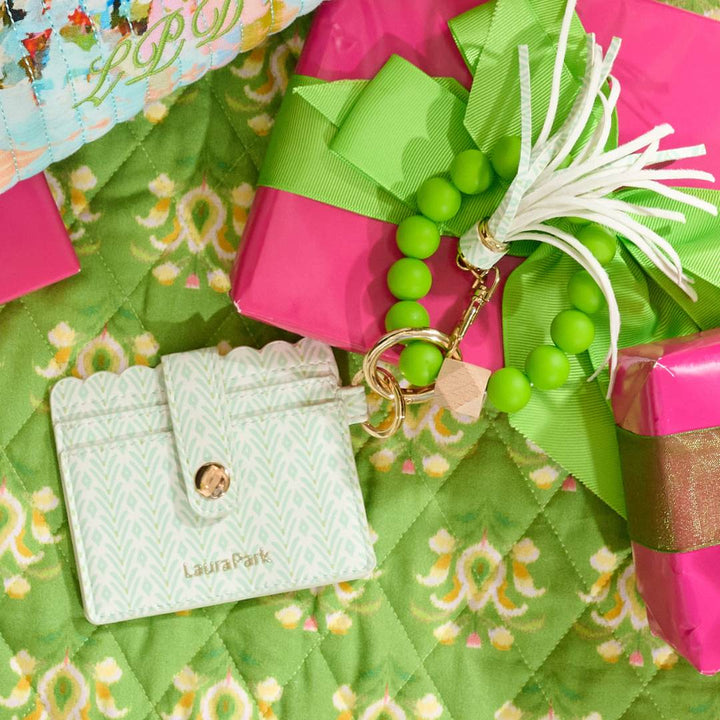 PETITE FROND MINT KEYCHAIN WRISTLET WALLET