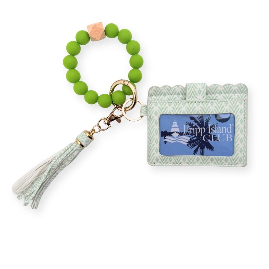 PETITE FROND MINT KEYCHAIN WRISTLET WALLET