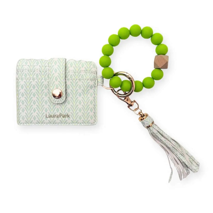 PETITE FROND MINT KEYCHAIN WRISTLET WALLET
