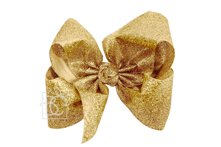 GOLD GLITTER METALLIC BOW