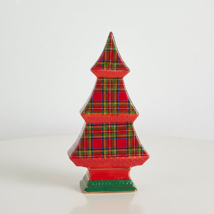 CLASSIC CHRISTMAS PLAID TABLETOP TREES