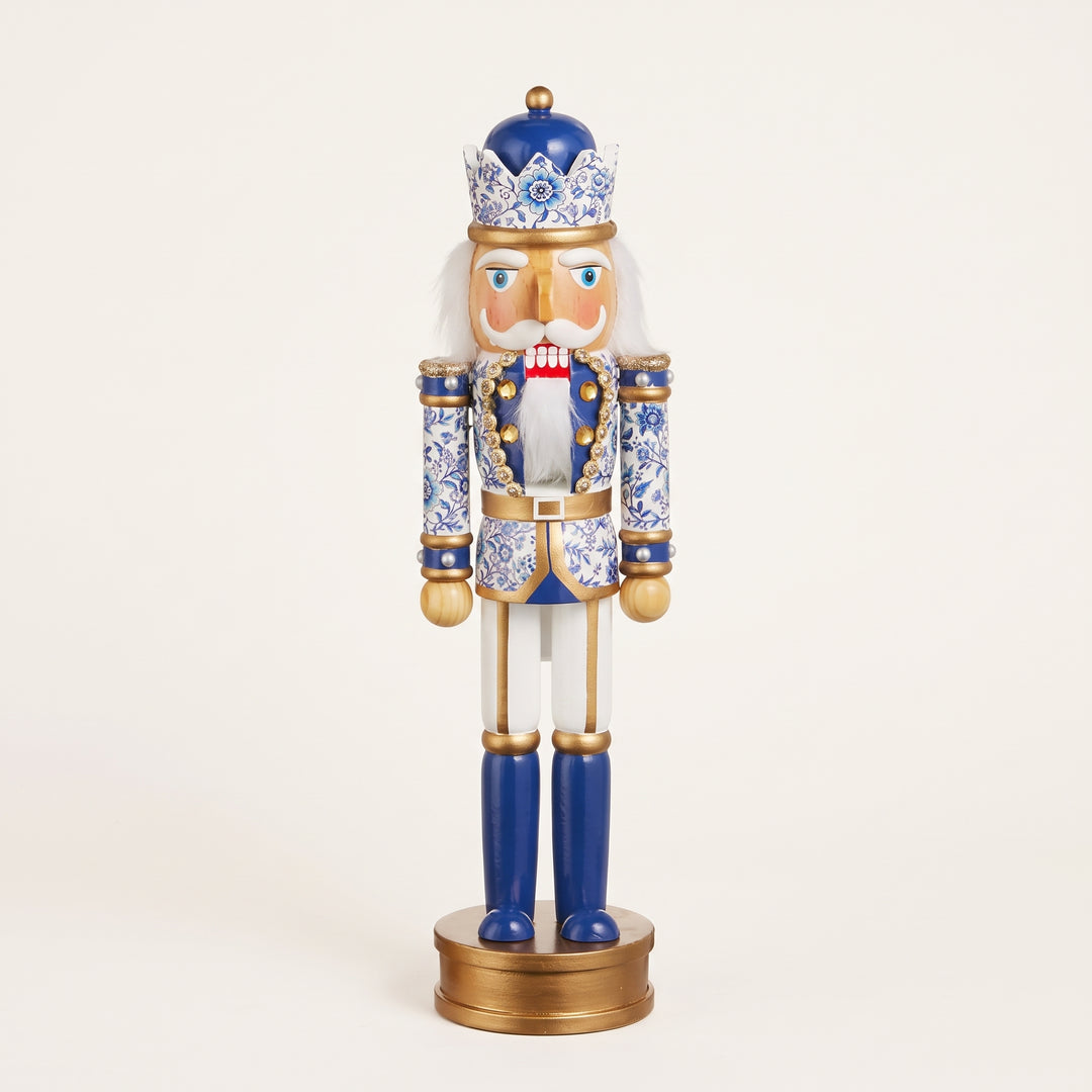 14.75" CHINOISERIE FLORAL NUTCRACKER