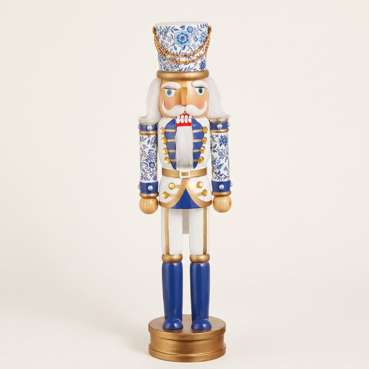 14.75" CHINOISERIE FLORAL NUTCRACKER