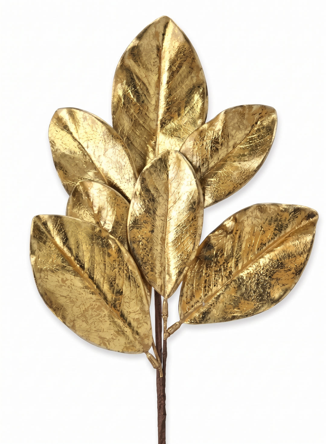 Gold Gilded Magnolia Leaf Spray