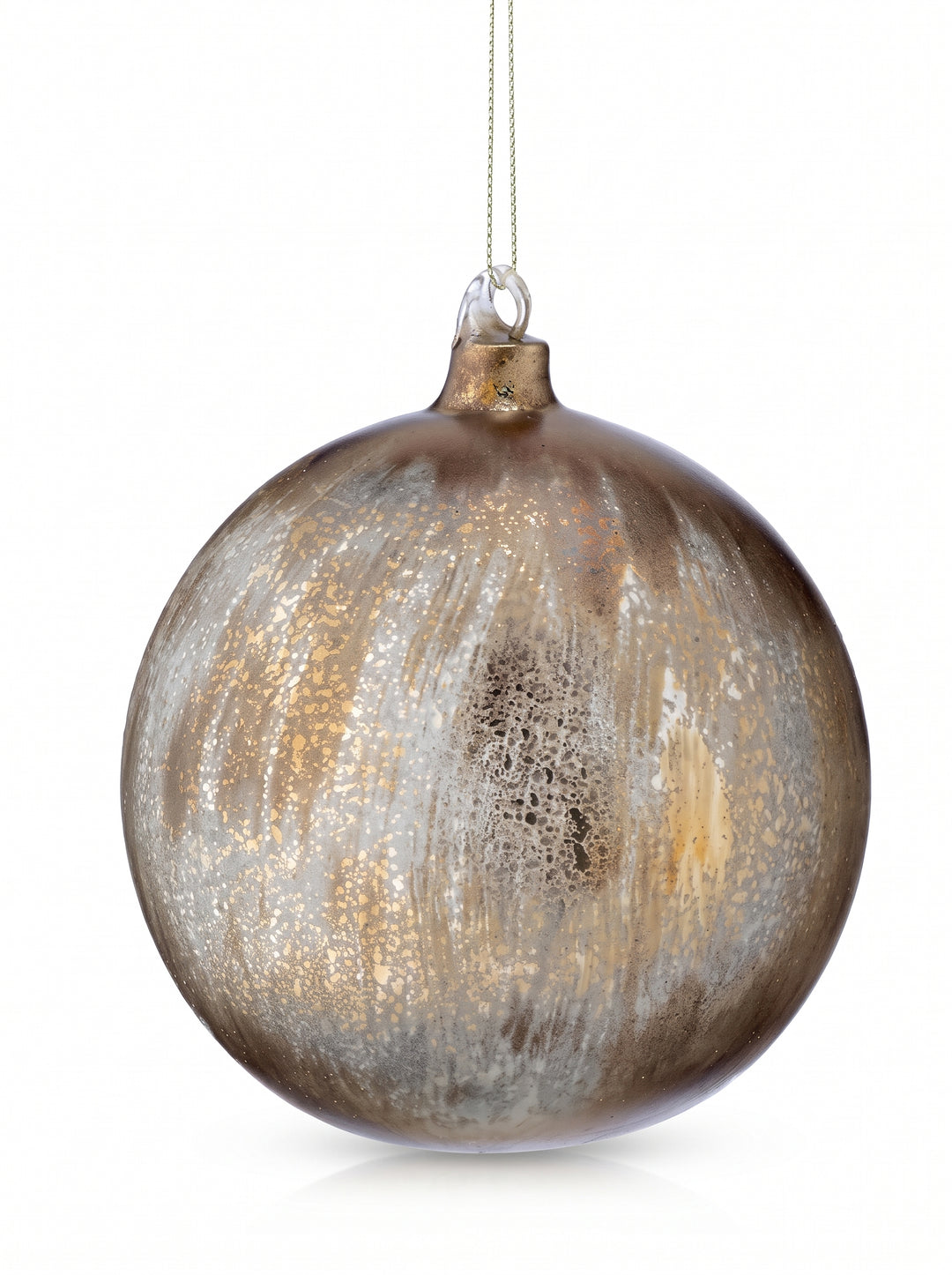 Antique Bronze Glass Ball Ornament