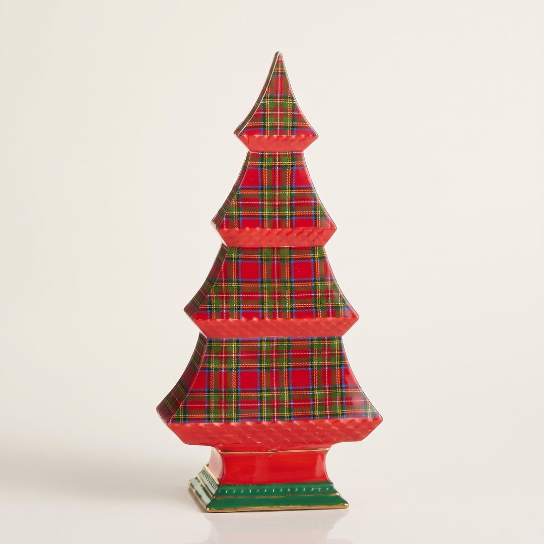 CLASSIC CHRISTMAS PLAID TABLETOP TREES