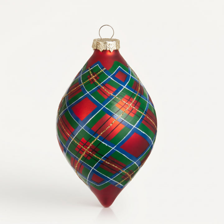 4" CLASSIC HOLIDAY PLAID ORNAMENT