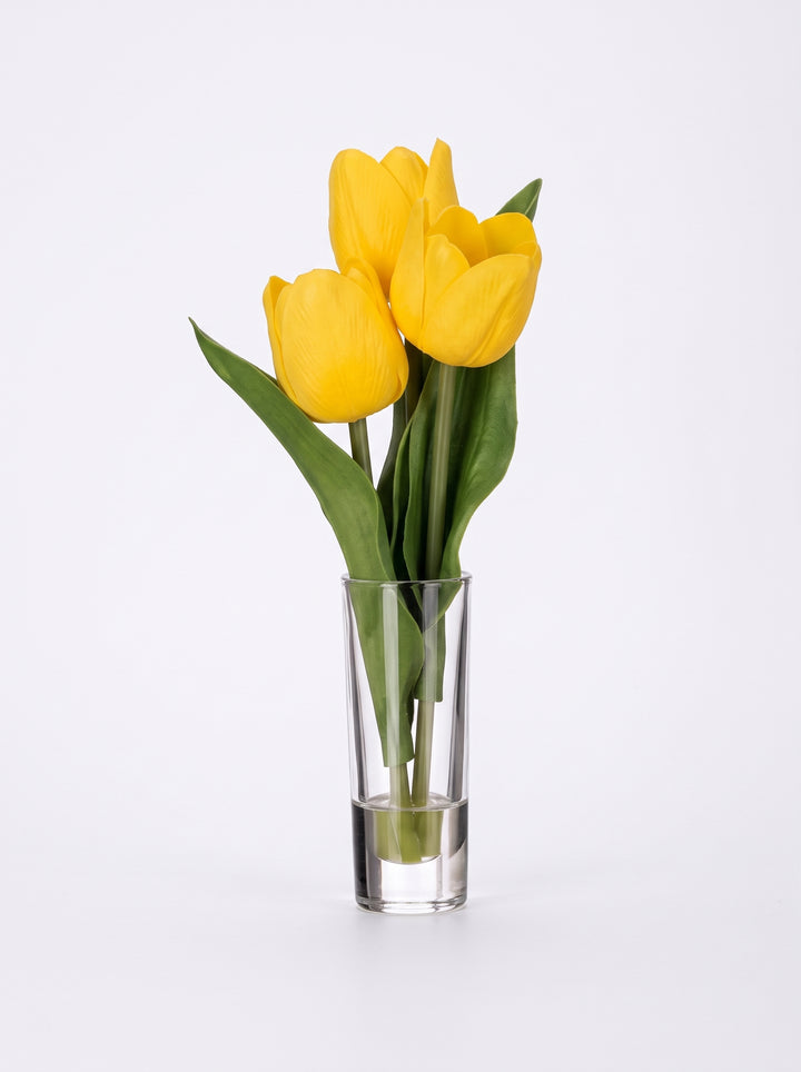 Spring Tulip Illusion Bud Vase Decor