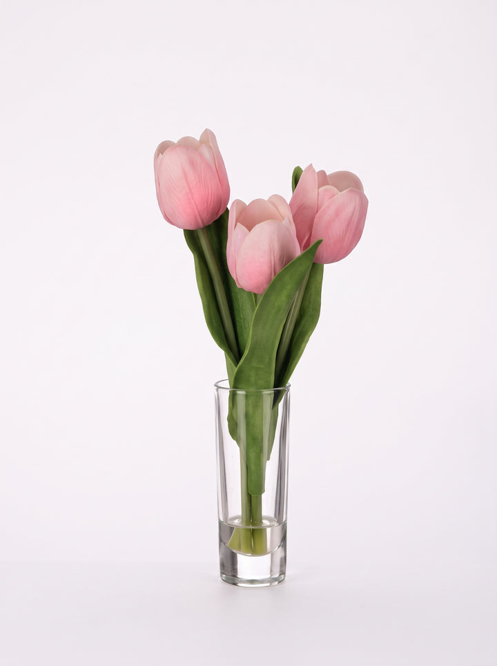 Spring Tulip Illusion Bud Vase Decor