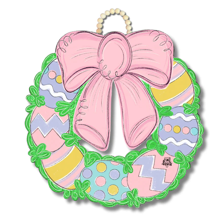 EASTER EGG WREATH DOOR HANGER