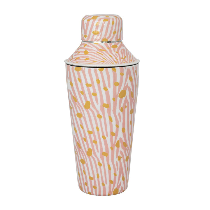 PINK ZEBRA PRINT COCKTAIL SHAKER