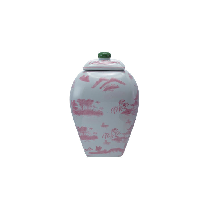 PINK & GREEN GINGER JAR