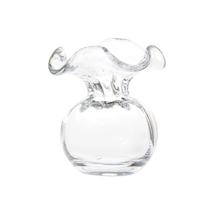 HIBISCUS GLASS CLEAR BUD VASE