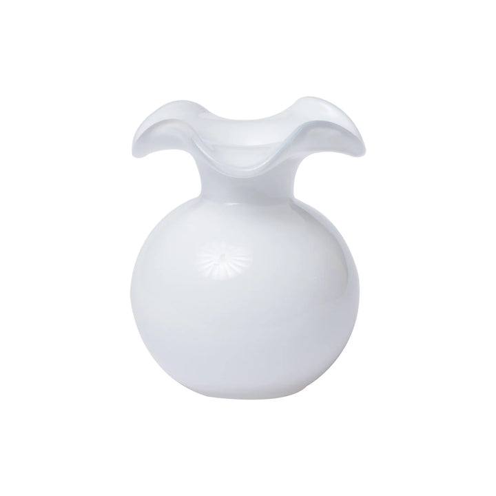 HIBISCUS GLASS WHITE BUD VASE