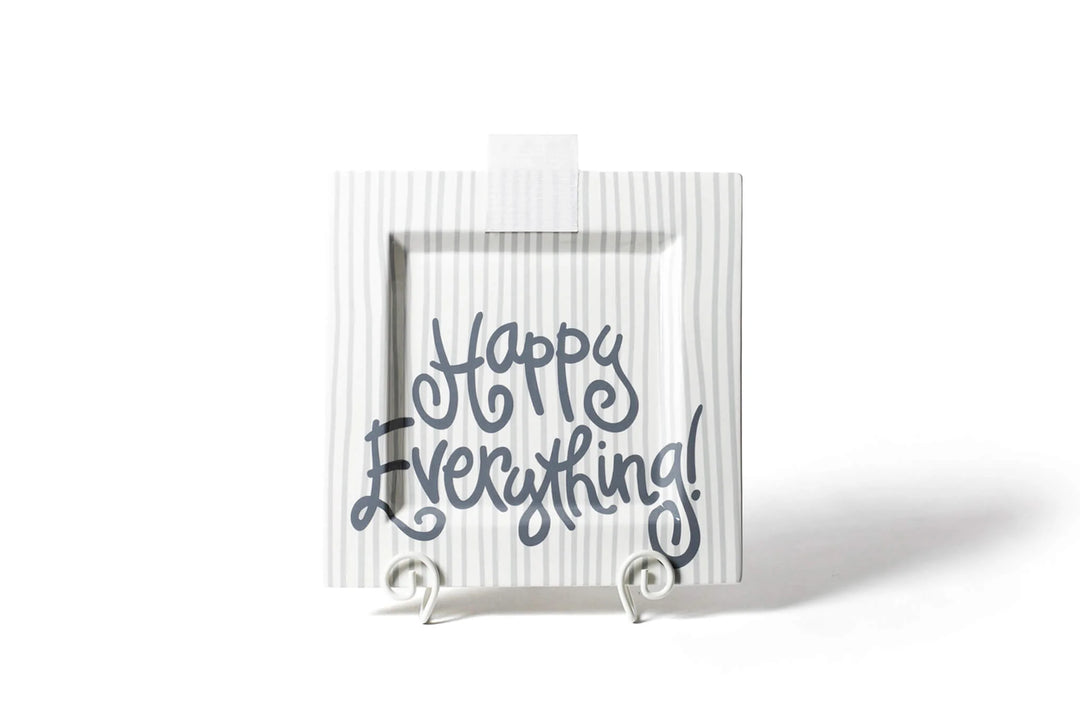 STONE SKINNY STRIPE BIG HAPPY EVERYTHING! SQUARE PLATTER