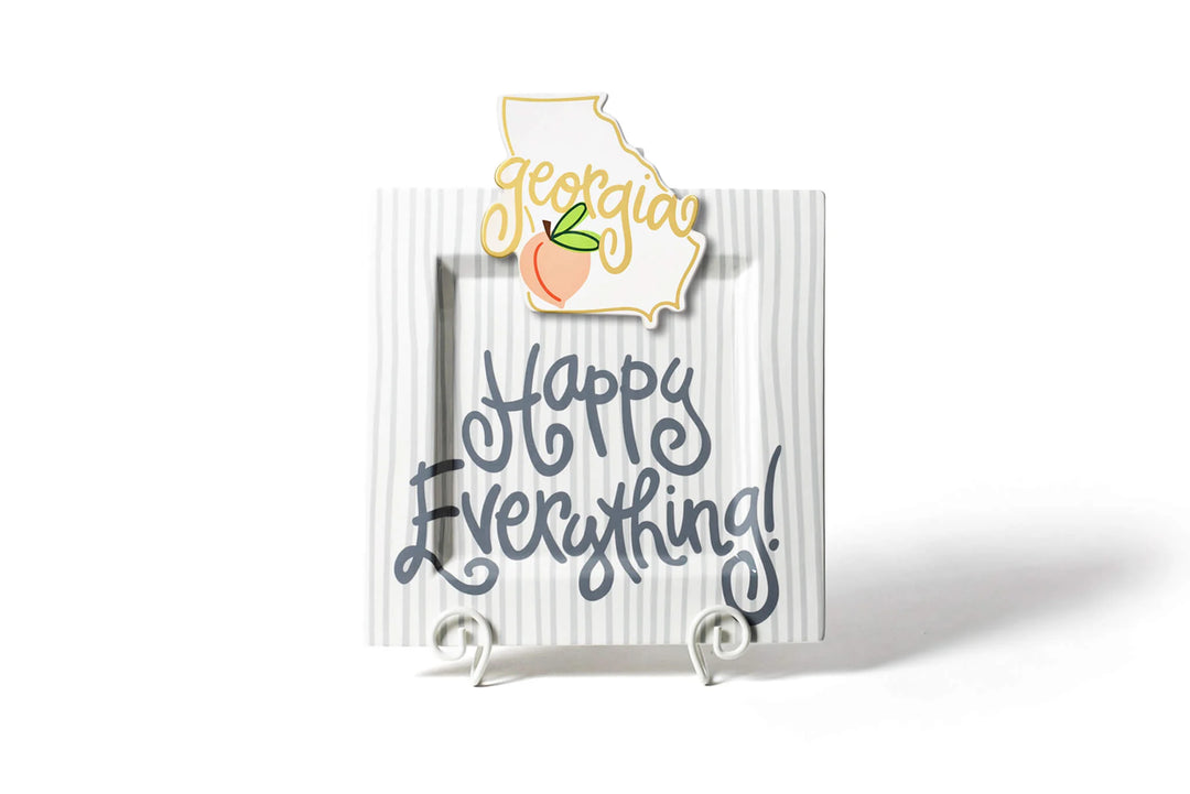 STONE SKINNY STRIPE BIG HAPPY EVERYTHING! SQUARE PLATTER