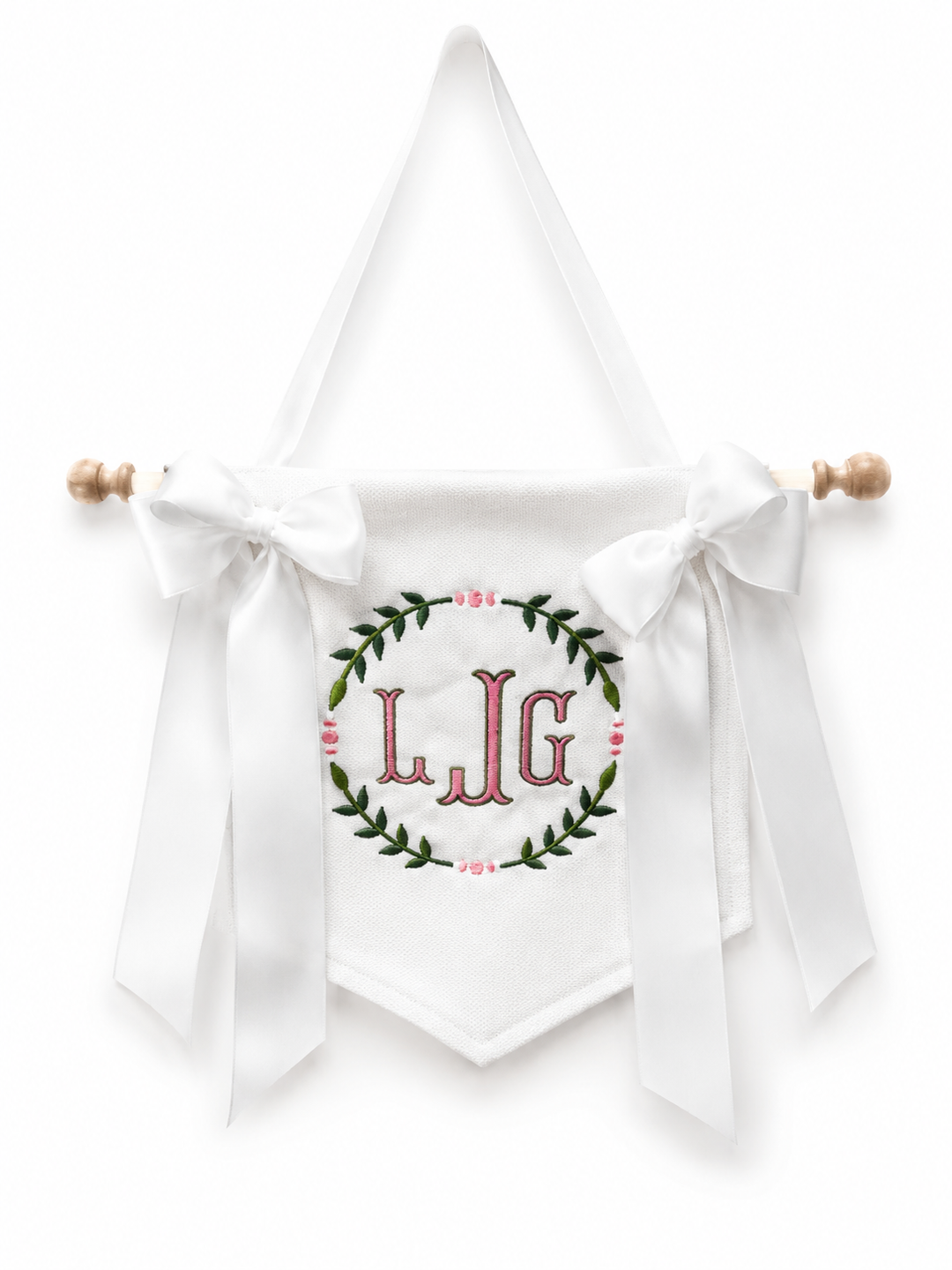 BABY LAYNIE GRACE JOHNSON: CUSTOM MONOGRAM BABY BANNER SET