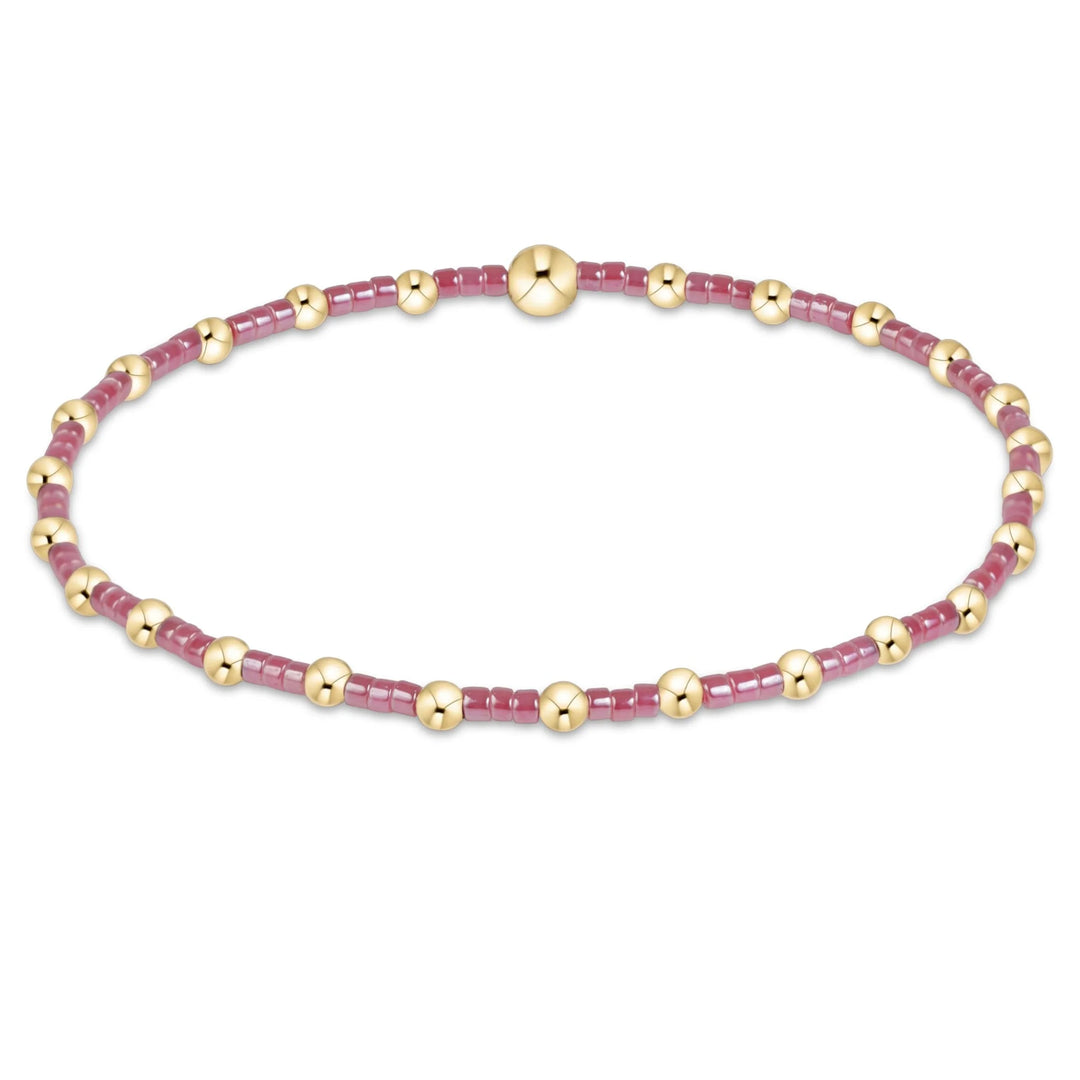 Hope Sincerity Bracelet - Pink Champagne pink and gold alternating beaded bracelet