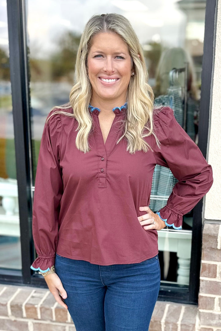 CHOCOLATE AVERY BLOUSE