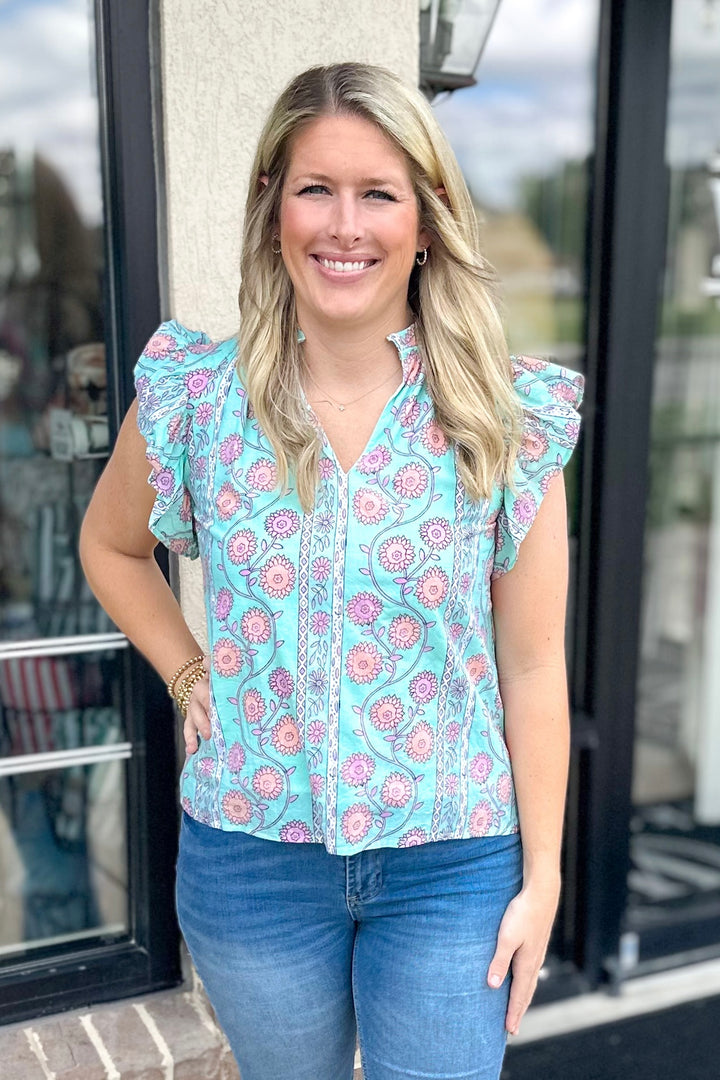 VICTORIA DUNN: KEY LARGO BLOUSE | DAY GLOW