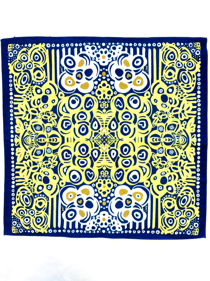 NAVY & MUSTARD GAME DAY SCARF