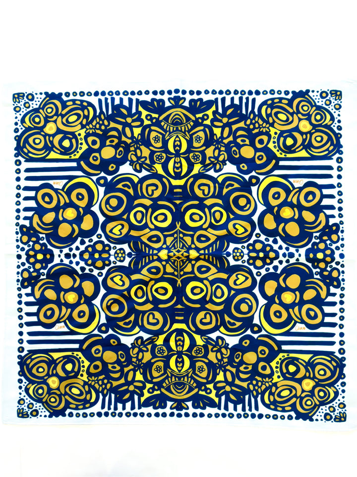LIGHT BLUE & NAVY GAME DAY SCARF